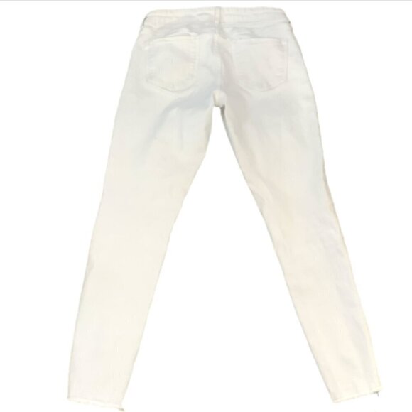 Old Navy The Rockstar Raw Hem Skinny Jeans 8 Reg  (29x28) Bright White 22A - Picture 4 of 8